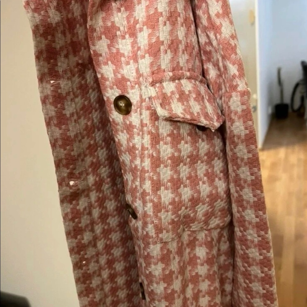 Pink overcoat , size L